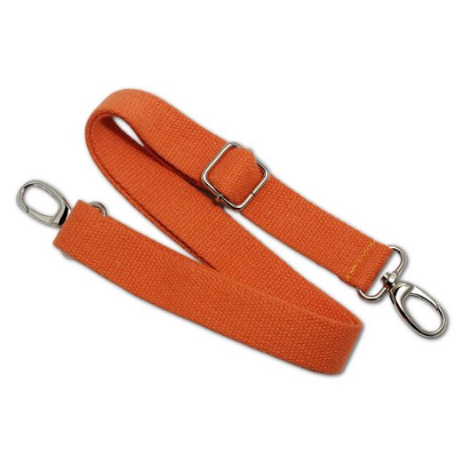 bag shoulder strap Cotton, Orange, 30 mm, Nickel