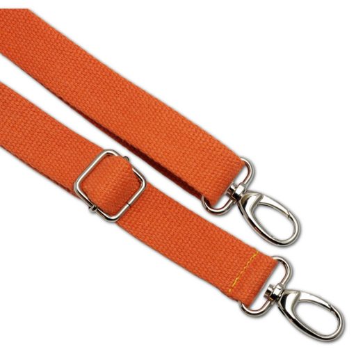 bag shoulder strap Cotton, Orange, 30 mm, Nickel