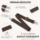 Orange Cotton Bag Strap 3 cm – Adjustable, Detachable Shoulder Strap, Nickel