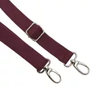 Wine Red Cotton Bag Strap 3 cm – Adjustable, Detachable Shoulder Strap, Nickel