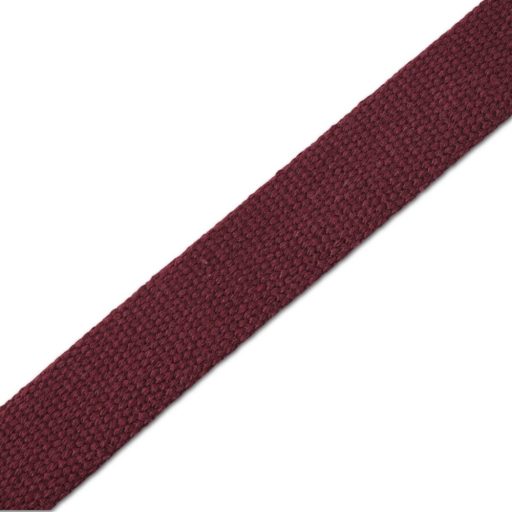 bag shoulder strap Cotton, Wine Red Coloured, 30 mm, Nickel