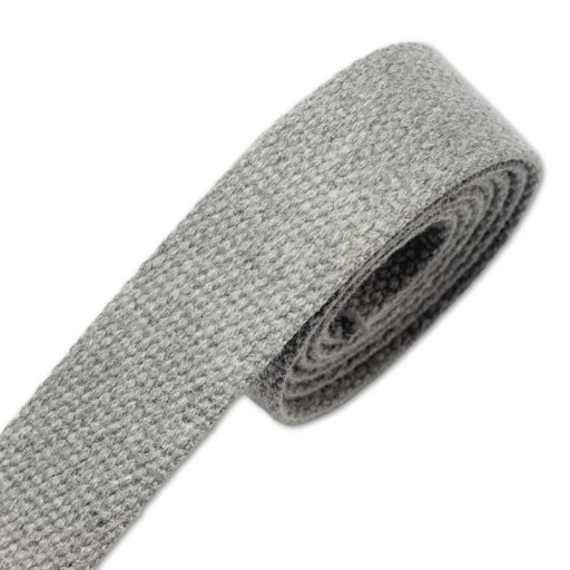 bag shoulder strap Cotton, Grey, 30 mm, Nickel