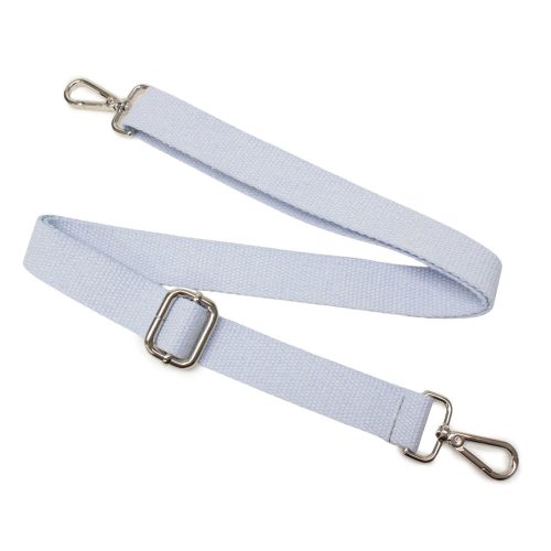 bag shoulder strap Cotton, Light Blue, 30 mm, Nickel