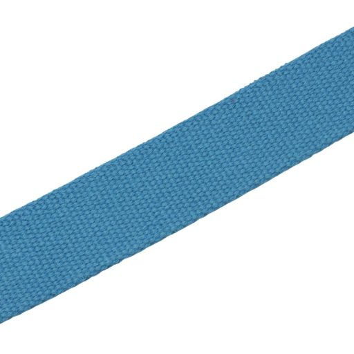 bag shoulder strap Cotton, Light Blue, 30 mm, Gold