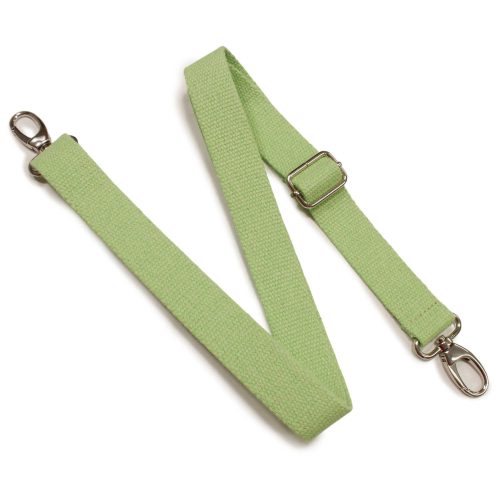 bag shoulder strap Cotton, Light Green, 30 mm, Nickel