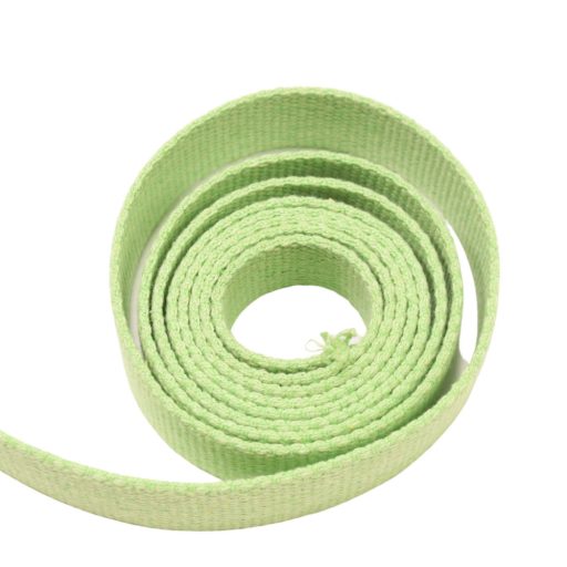 bag shoulder strap Cotton, Light Green, 30 mm, Nickel