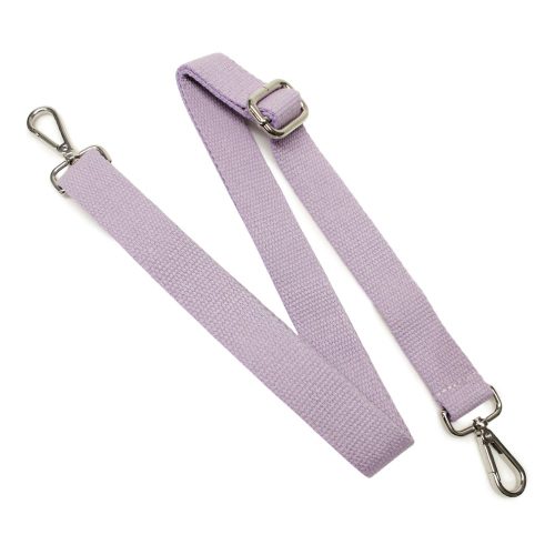 bag shoulder strap Cotton, Pale Purple, 30 mm, Nickel