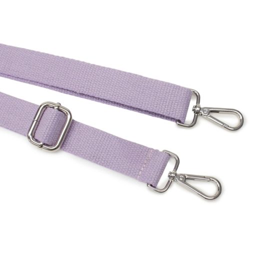 bag shoulder strap Cotton, Pale Purple, 30 mm, Nickel