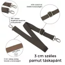 Beige Cotton Bag Strap 3 cm – Adjustable, Detachable Shoulder Strap