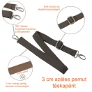 Beige Cotton Bag Strap 3 cm – Adjustable, Detachable Shoulder Strap