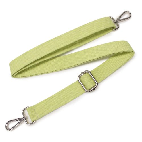 bag shoulder strap Cotton, kiwi Green, 30 mm, Nickel