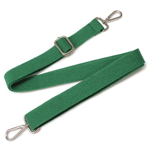 Handbag Strap Cotton, Green, 30 mm, Nickel