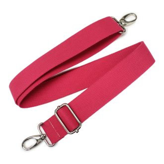 Bag shoulder strap Cotton, Pink, 40 mm, Nickel
