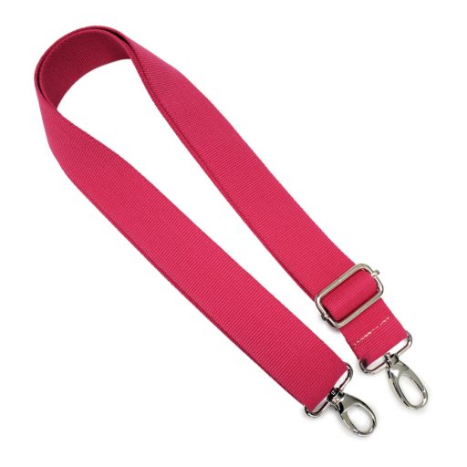 Bag shoulder strap Cotton, Pink, 40 mm, Nickel