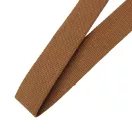 bag shoulder strap Cotton, Caramel, 40 mm, Nickel