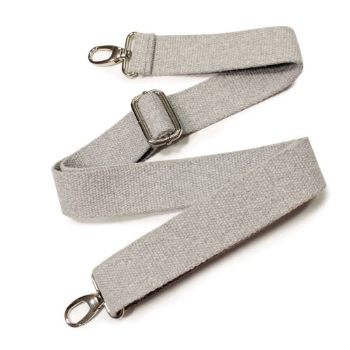 bag shoulder strap Cotton, Grey, 40 mm, Nickel