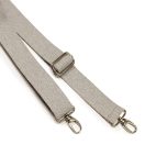 bag shoulder strap Cotton, Grey, 40 mm, Nickel