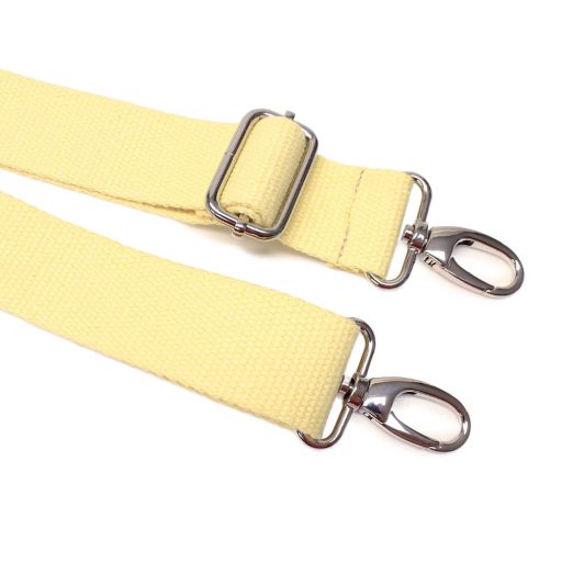 bag shoulder strap Cotton, Yellow, 40 mm, Nickel