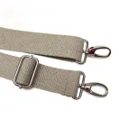 Bag shoulder strap Cotton, beige, 40 mm, Nickel