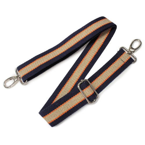 bag shoulder strap Cotton, Flax Coloured, 40 mm, Nickel, with Shoulder Pad