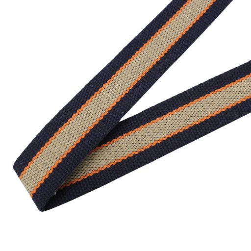 bag shoulder strap Cotton, Flax Coloured, 40 mm, Nickel, with Shoulder Pad