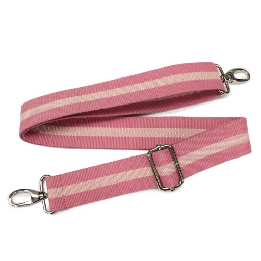 Purse strap Cotton, 40 mm, pink stripes