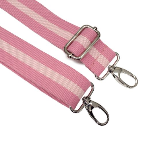 Purse strap Cotton, 40 mm, pink stripes