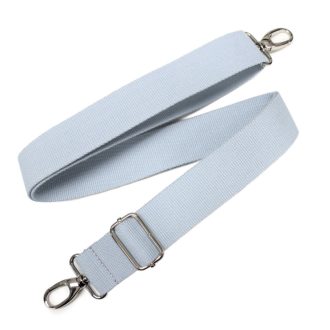 Bag shoulder strap Cotton, Baby Blue, 40 mm, Nickel