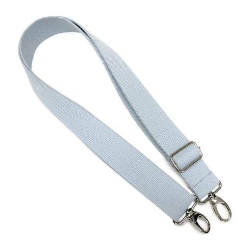 Bag shoulder strap Cotton, Baby Blue, 40 mm, Nickel