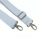 Bag shoulder strap Cotton, Baby Blue, 40 mm, Nickel