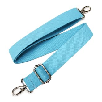 bag shoulder strap Cotton, Turquoise Blue, 40 mm, Nickel