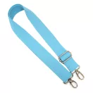 bag shoulder strap Cotton, Turquoise Blue, 40 mm, Nickel