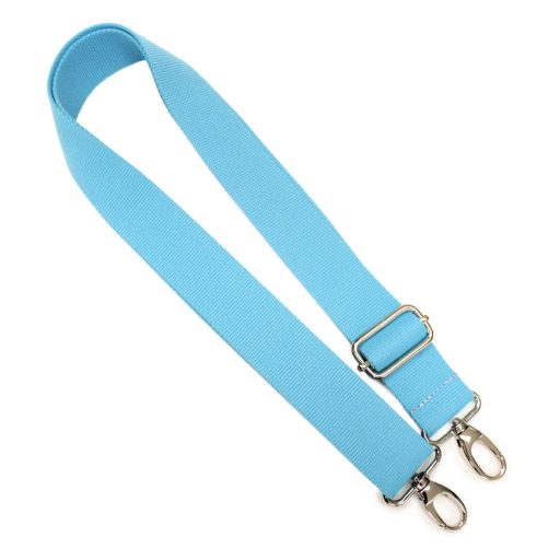 bag shoulder strap Cotton, Turquoise Blue, 40 mm, Nickel