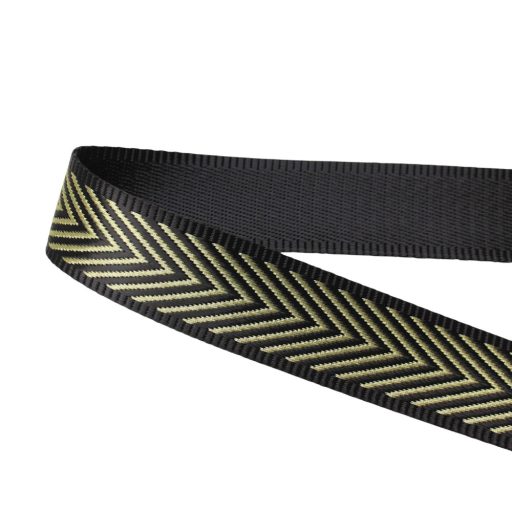 Black-Gold Satin Strap, 40 mm