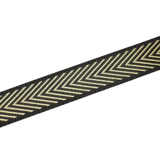 Black-Gold Satin Strap, 40 mm