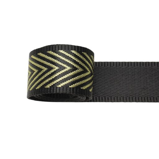 Black-Gold Satin Strap, 40 mm