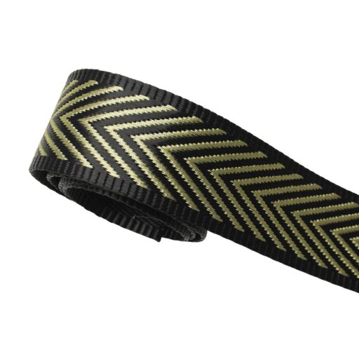 Black-Gold Satin Strap, 40 mm