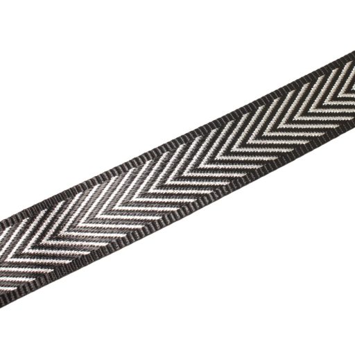 Black-Silver Satin Strap, 40 mm