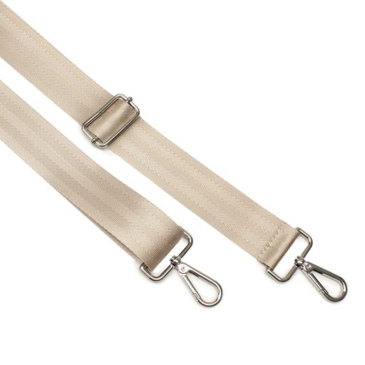 bag shoulder strap, Beige, 40 mm, Nickel