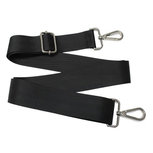 bag shoulder strap, Black, 40 mm, Nickel