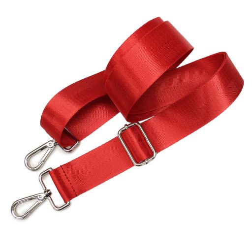 Purse Strap, Red, 40 mm, Nickel