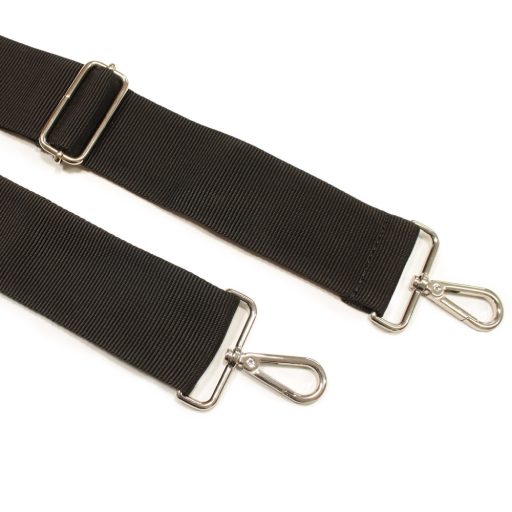 bag shoulder strap, Black, 50 mm, Nickel