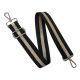 Stylish Black Gold Striped Bag Strap – 4 cm Wide, Adjustable