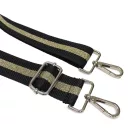 Stylish Black Gold Striped Bag Strap – 4 cm Wide, Adjustable
