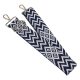 Blue White ZigZag Bag Strap, 50 mm wide