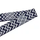 Blue White ZigZag Bag Strap, 50 mm wide