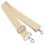 Beige bag strap, 5 cm wide, silver