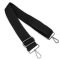 Black bag strap, 5 cm wide, silver