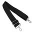 Black bag strap, 5 cm wide, silver