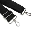 Black bag strap, 5 cm wide, silver